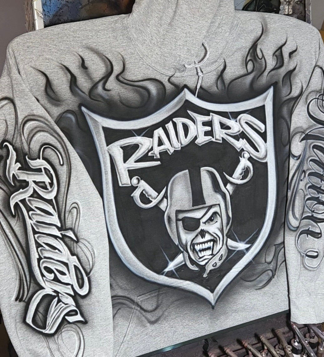 All over airbrushed team Hoodie