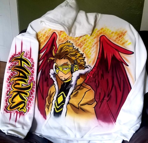 Custom Painted Hawks 3 Hoodie