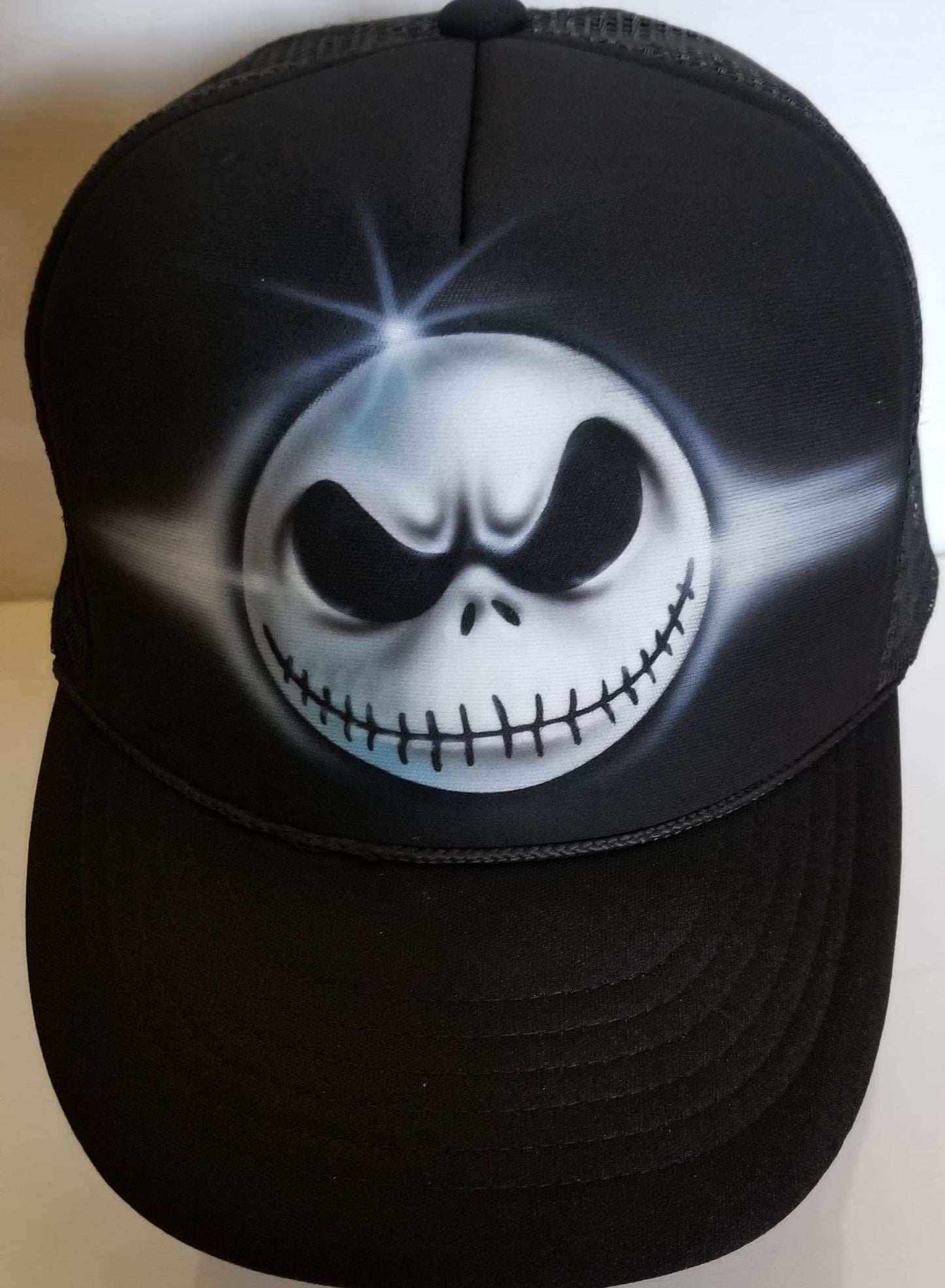 Hand Painted Jack Skellington Trucker Hat