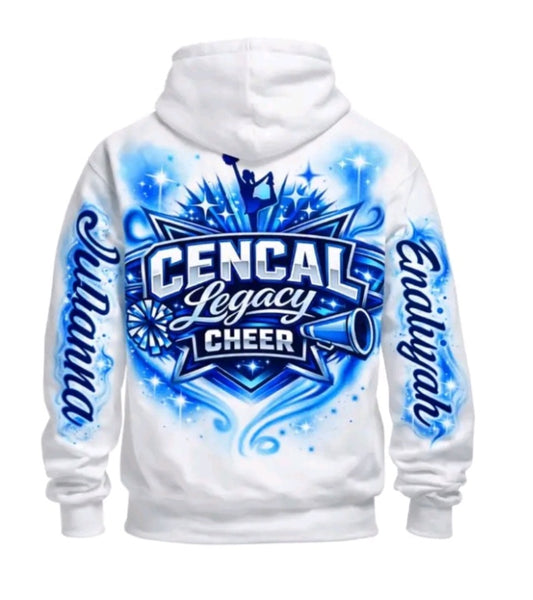 cheer hoodie on black