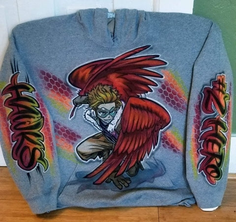 Custom Painted Hawks 2 Hoodie