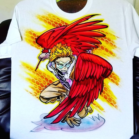 Custom painted Hawks Tee