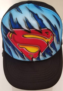 Hand Painted Superman Hat