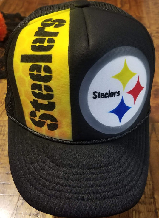 Hand Painted Steelers Hat