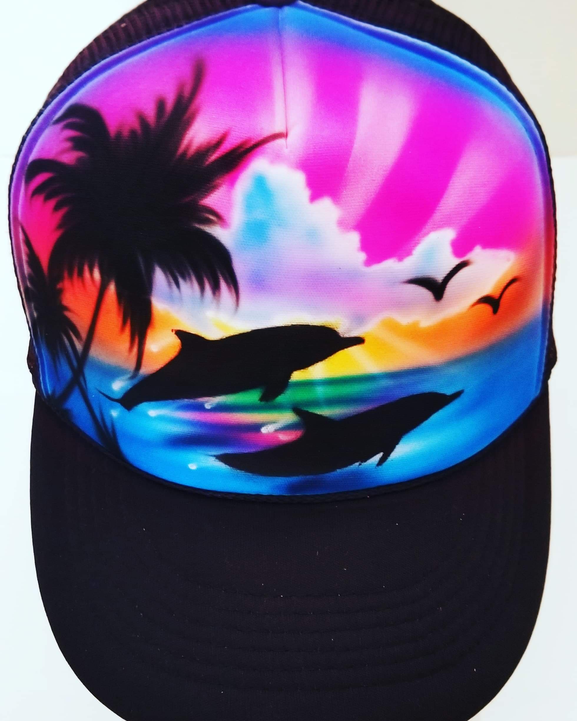 Hand Painted Dolphin Hat