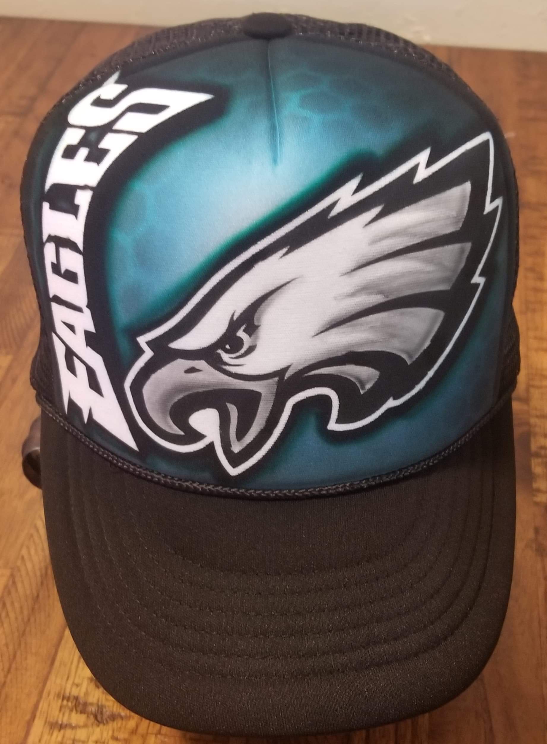 Hand Painted Eagles Hat