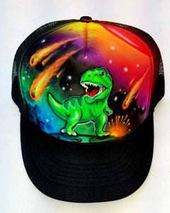 Hand Painted Dinosaur Hat
